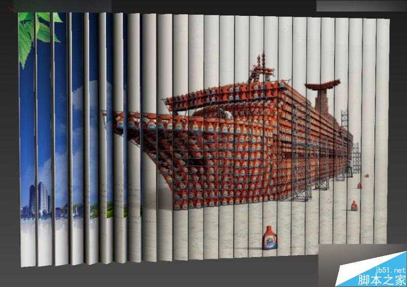 3DMAX制作户外风格翻页广告牌效果,PS教程,思缘教程网