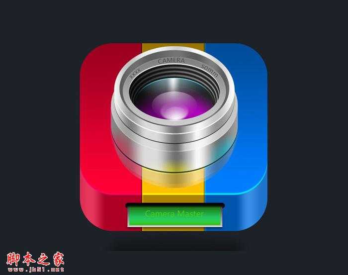 ‘Photoshop设计制作精致的相机立体图标‘