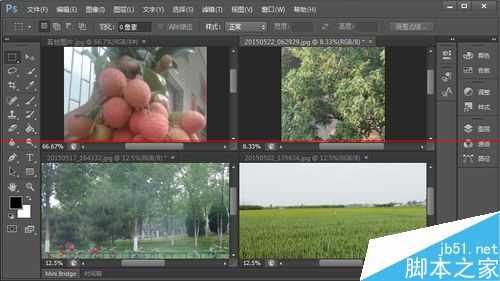 ‘PS怎么同时打开查看多个窗口中的图像？‘