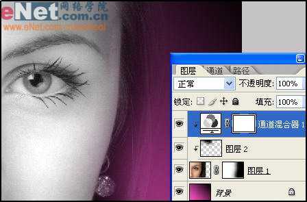 Photoshop教程:MM眼睛艺术处理效果_脚本之家jb51.net网络整理