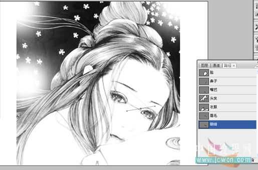 Photoshop鼠绘漂亮的人物桃花泪