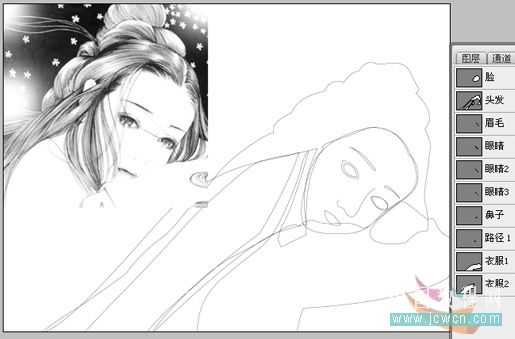 Photoshop鼠绘漂亮的人物桃花泪