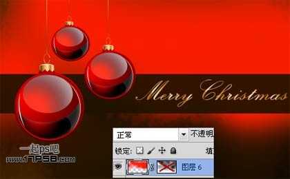 ‘photoshopCS5制作红色的圣诞壁纸效果‘
