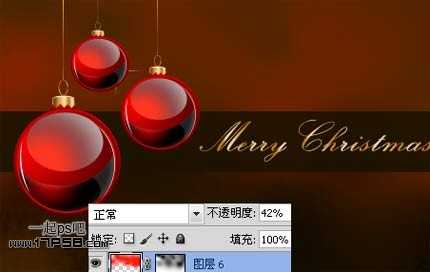 ‘photoshopCS5制作红色的圣诞壁纸效果‘