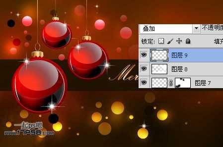 ‘photoshopCS5制作红色的圣诞壁纸效果‘