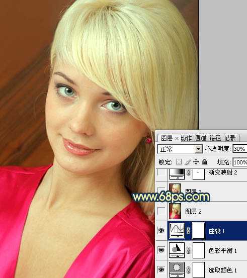 ‘Photoshop打造柔美的暖色美女图片方法‘