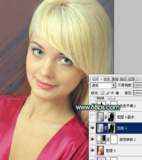 ‘Photoshop打造柔美的暖色美女图片方法‘