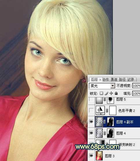 ‘Photoshop打造柔美的暖色美女图片方法‘