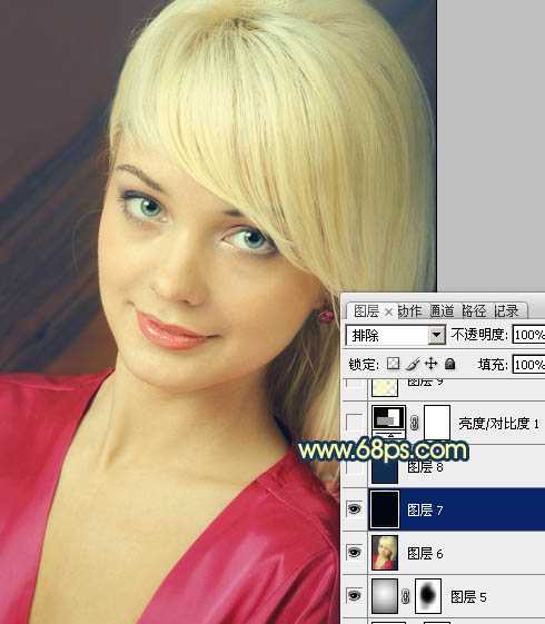 ‘Photoshop打造柔美的暖色美女图片方法‘
