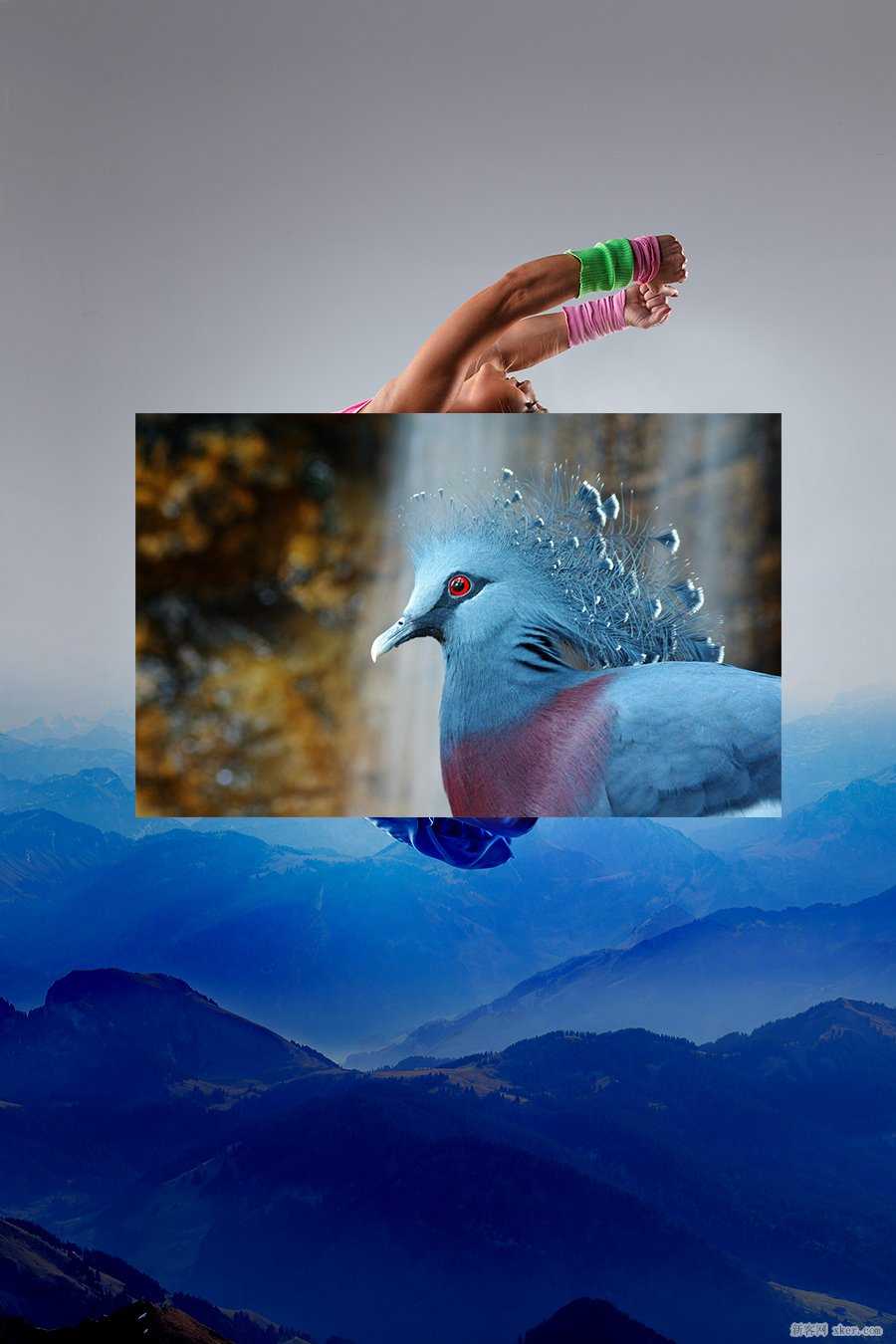 ‘Photoshop给人物照片添加翅膀教程‘