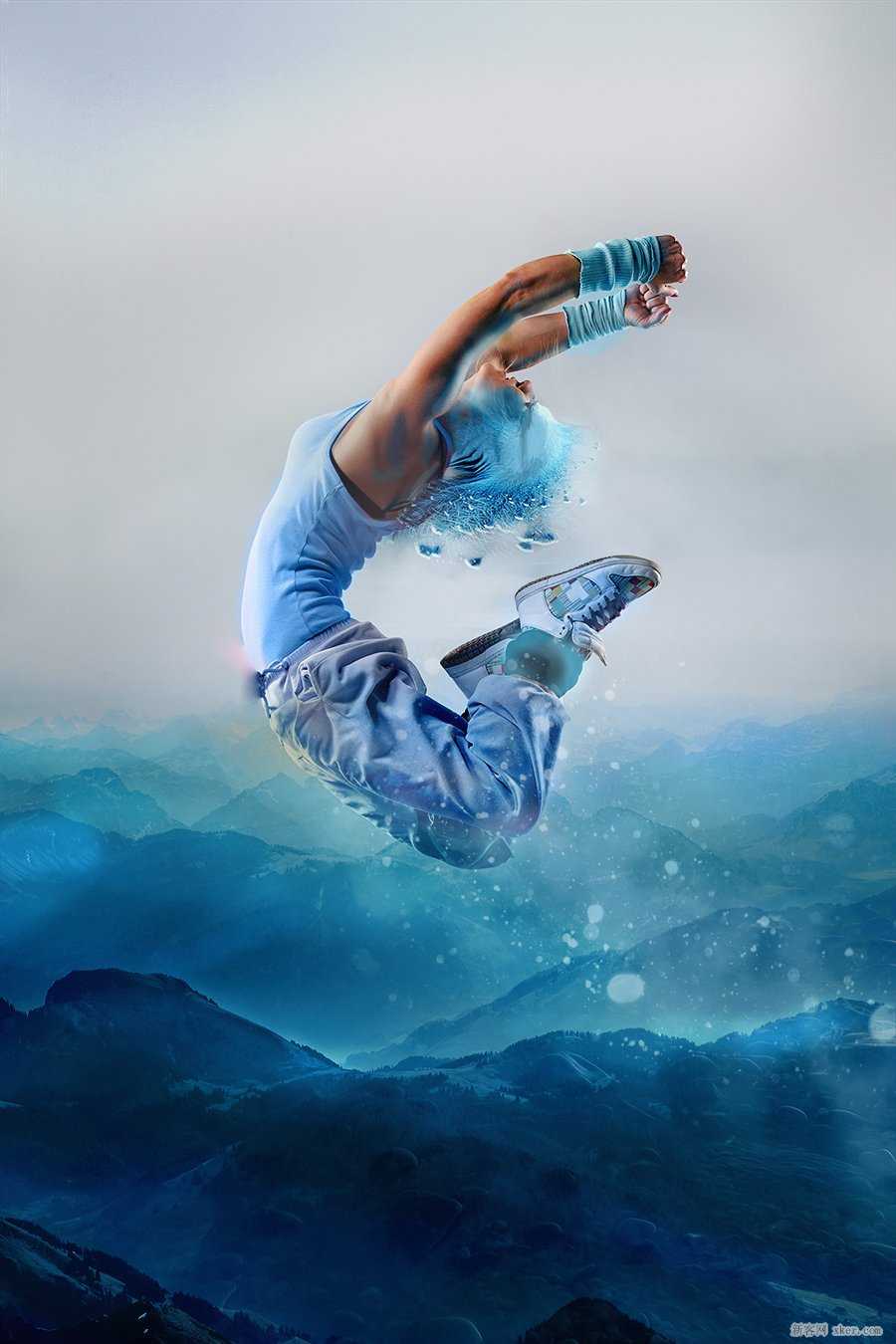 ‘Photoshop给人物照片添加翅膀教程‘