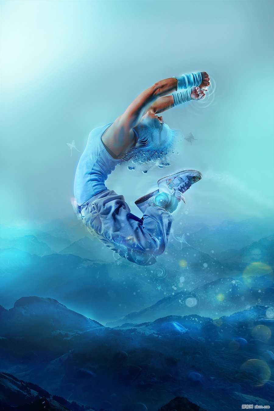 ‘Photoshop给人物照片添加翅膀教程‘