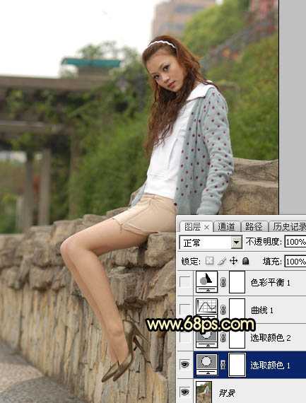 ‘Photoshop为阴天泛白人物图片调出梦幻霞光效果‘