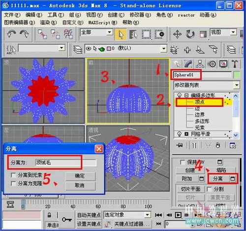 3DS MAX毛发修改器制作逼真仙人球