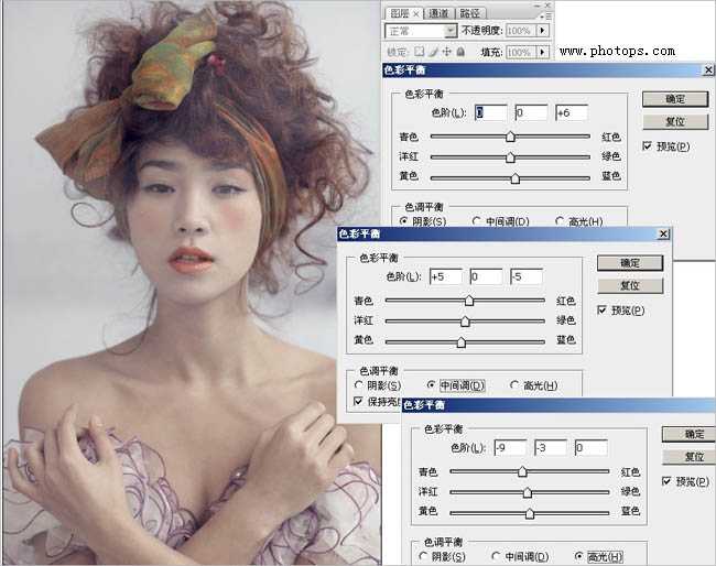 ‘Photoshop将给室内人物照片制作成甜美的淡紫色‘