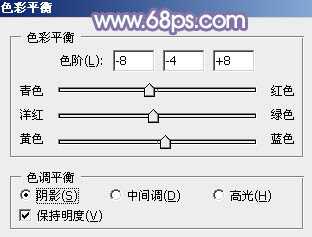 ‘Photoshop为绿草中的美女加上梦幻的青蓝色‘