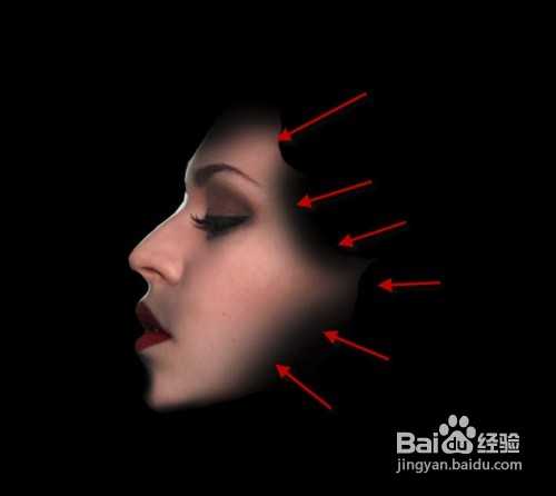 ‘Photoshop合成流着火泪的木纹艺术脸‘