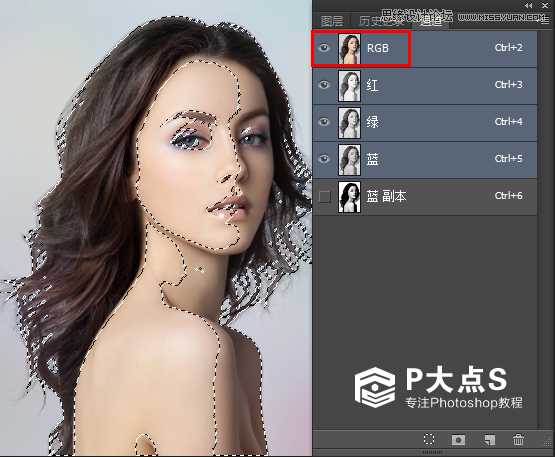 ‘Photoshop合成玫瑰纷飞的美女人像插画教程‘