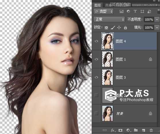 ‘Photoshop合成玫瑰纷飞的美女人像插画教程‘