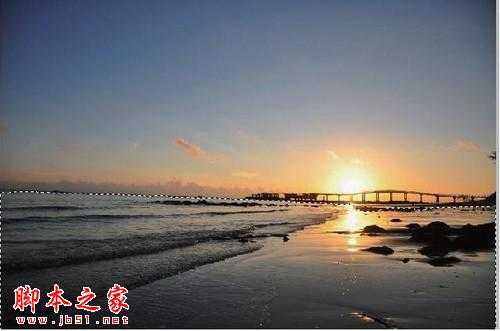 ‘photoshop还原绚烂的海滨落日教程‘