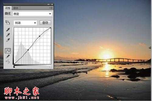 ‘photoshop还原绚烂的海滨落日教程‘
