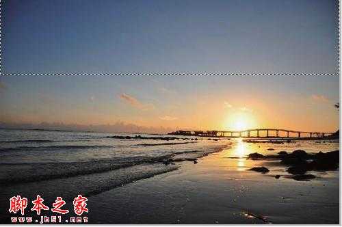 ‘photoshop还原绚烂的海滨落日教程‘