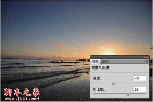 ‘photoshop还原绚烂的海滨落日教程‘