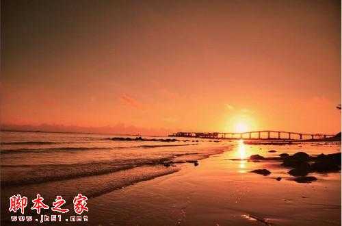 ‘photoshop还原绚烂的海滨落日教程‘