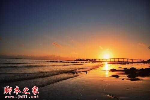 ‘photoshop还原绚烂的海滨落日教程‘