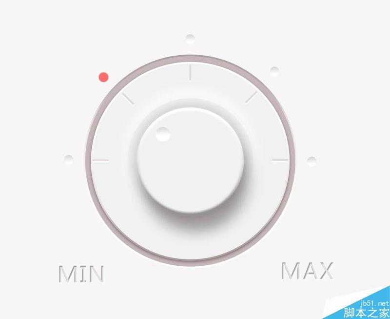 ‘PS鼠绘一个超简洁的白色音乐控制旋钮‘