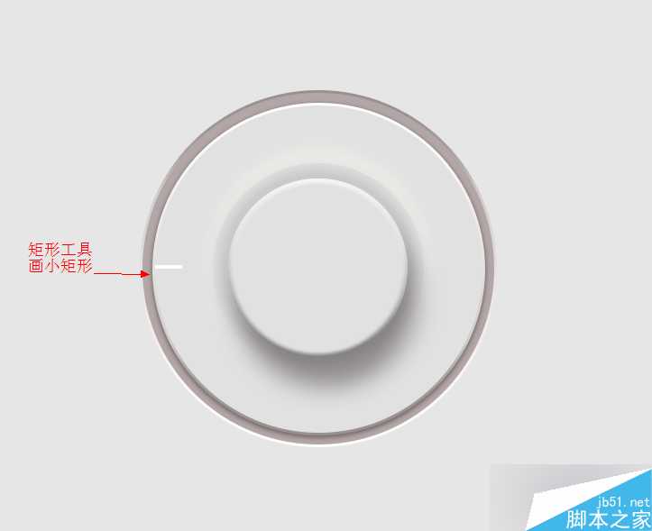 ‘PS鼠绘一个超简洁的白色音乐控制旋钮‘