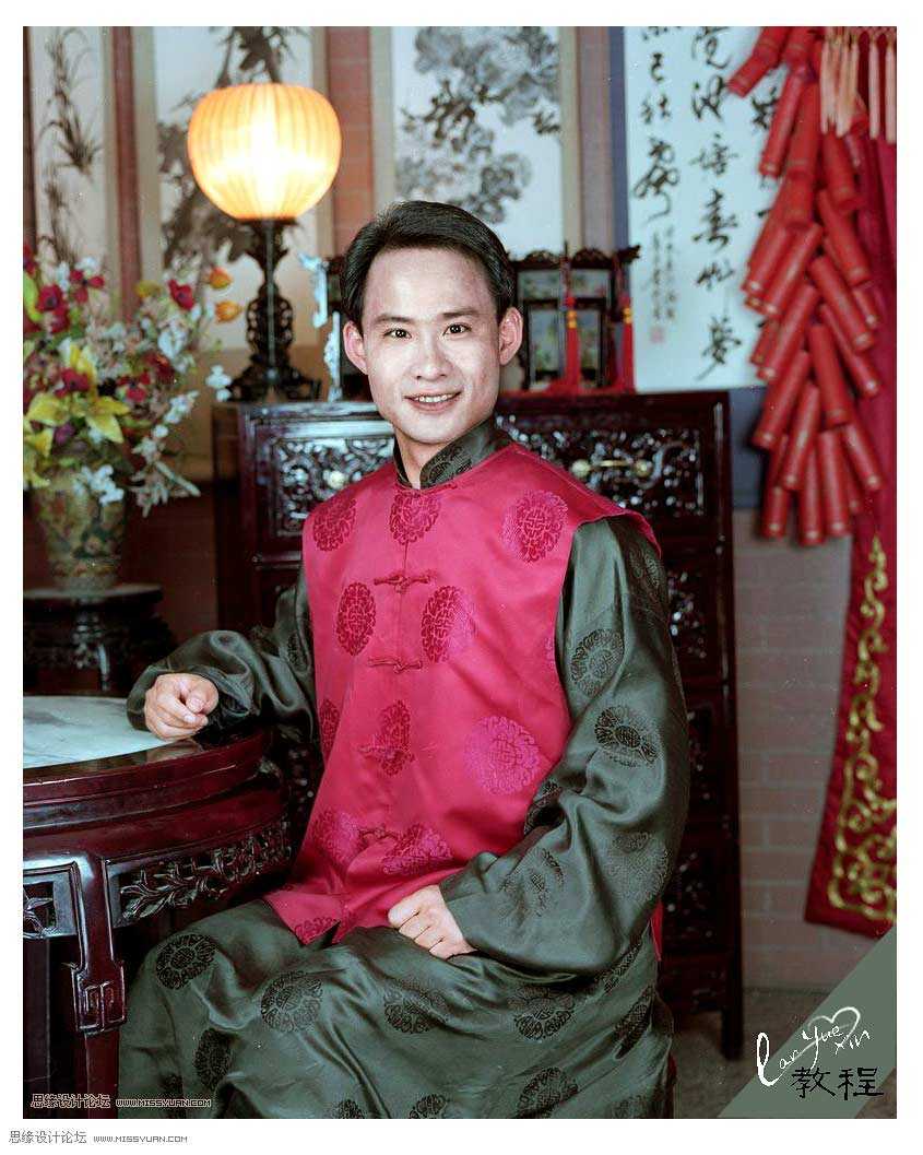 ‘Photoshop给严重偏色的男人照片校正颜色教程‘