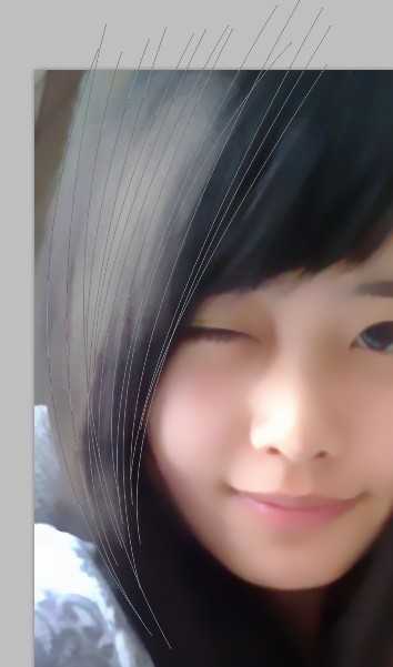 ‘Photoshop将照片转成手绘时头发的简单画法‘