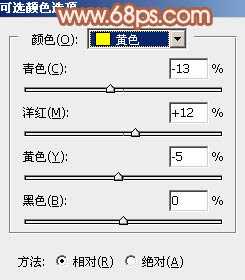 ‘Photoshop为树边的美女加上柔美的中性淡红色‘