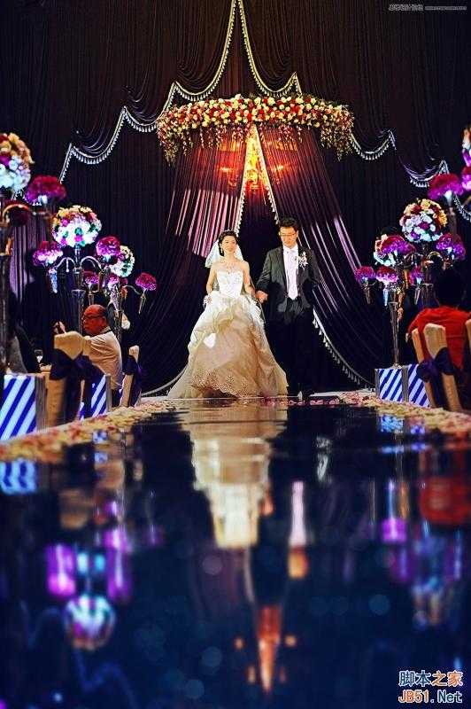 ‘Photoshop详细解析室内婚片婚宴的整体色彩处理教程‘