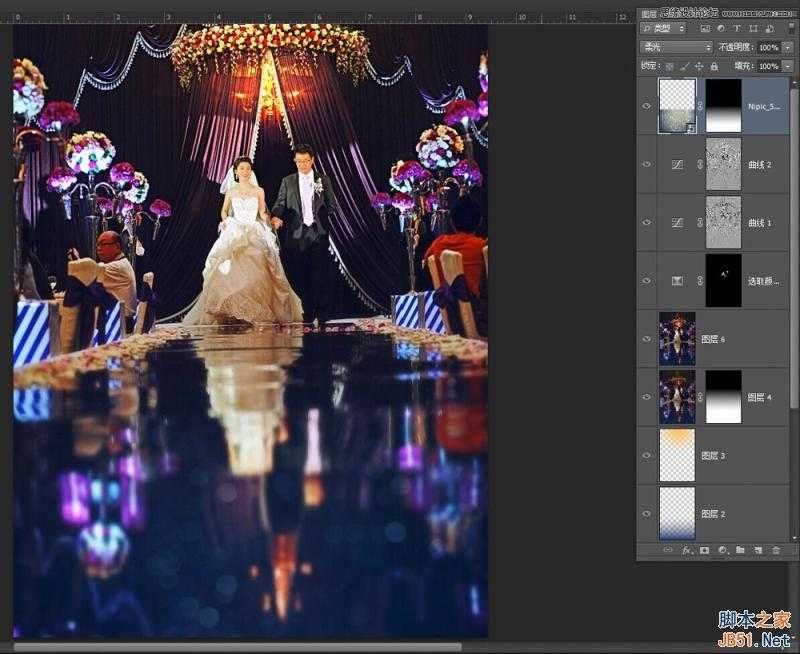 ‘Photoshop详细解析室内婚片婚宴的整体色彩处理教程‘