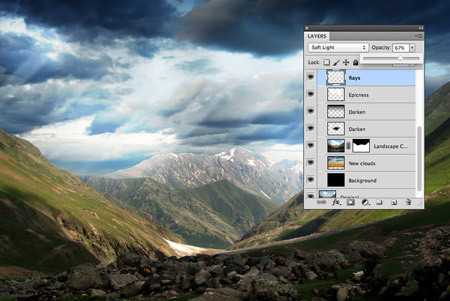 ‘Photoshop打造史诗般的风景图图文教程‘