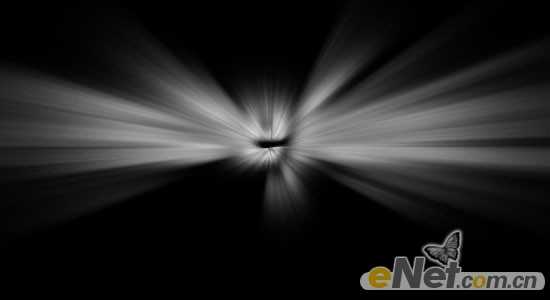‘photoshop利用滤镜工具制作出简单的放射文字‘