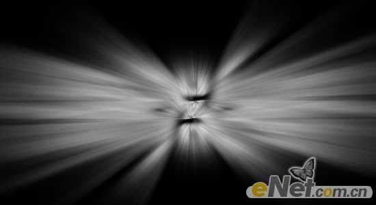 ‘photoshop利用滤镜工具制作出简单的放射文字‘