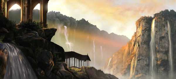 ‘PS绘制逼真的大型山水场景‘
