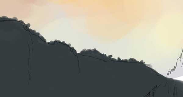 ‘PS绘制逼真的大型山水场景‘
