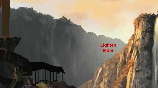 ‘PS绘制逼真的大型山水场景‘