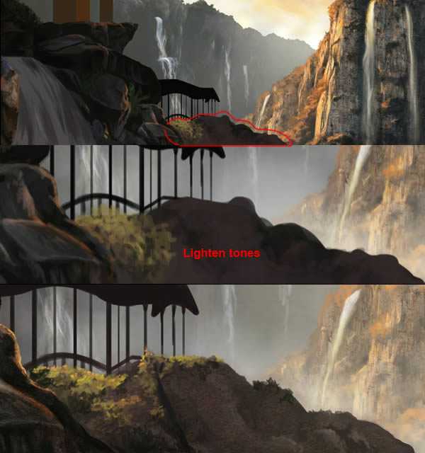‘PS绘制逼真的大型山水场景‘
