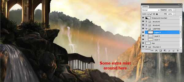 ‘PS绘制逼真的大型山水场景‘
