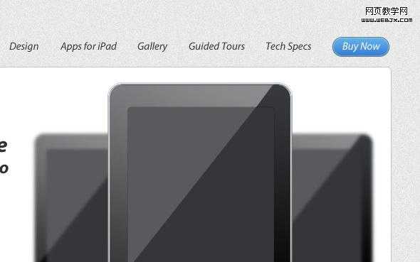 ‘Photoshop制作出清爽的ipad页面的网页制作教程‘