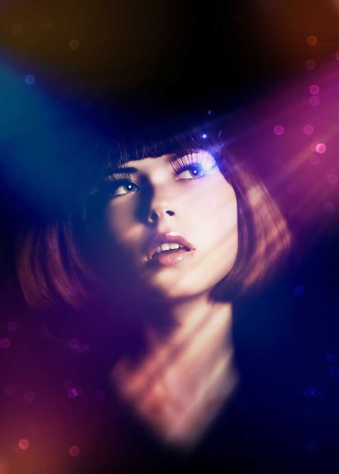 ‘PS为人物美女照片添加梦幻星光光线‘