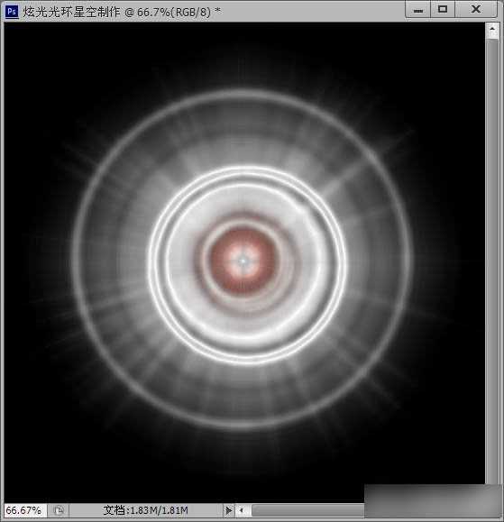 ‘PhotoShop(PS)利用滤镜及画笔工具制作漂亮的彩色光环星空教程‘