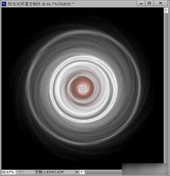 ‘PhotoShop(PS)利用滤镜及画笔工具制作漂亮的彩色光环星空教程‘