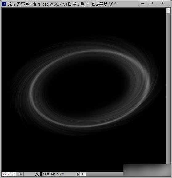 ‘PhotoShop(PS)利用滤镜及画笔工具制作漂亮的彩色光环星空教程‘