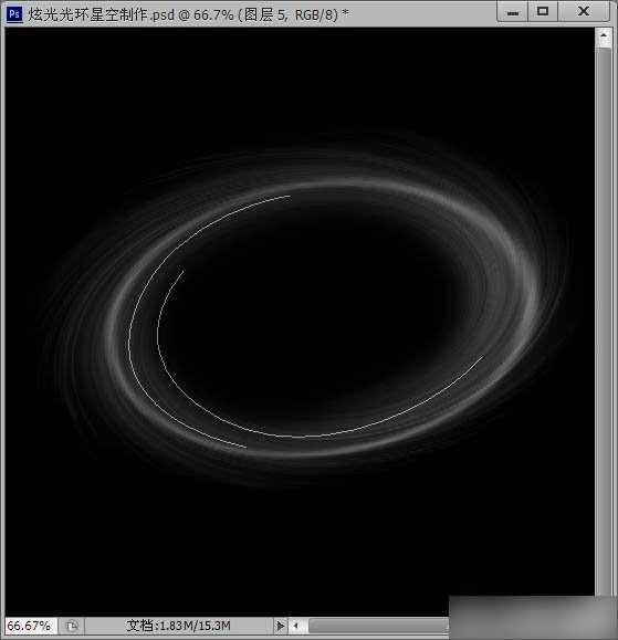‘PhotoShop(PS)利用滤镜及画笔工具制作漂亮的彩色光环星空教程‘